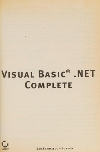 Visual Basic .NET Complete