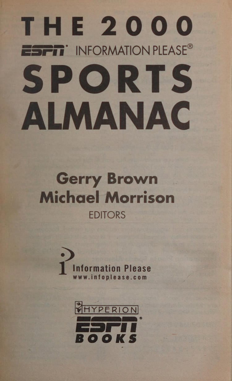 ESPN Sports Almanac 2000 Information Please
