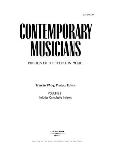 Contemporary Musicians Profiles of the People in Music