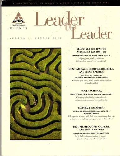 Leader to Leader (LTL), Volume 39, Fall 2005