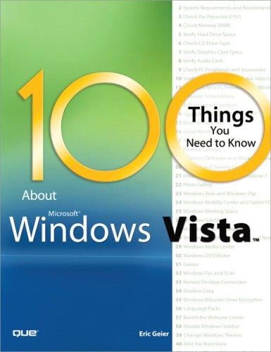 100 things you need to know about Microsoft Windows Vista