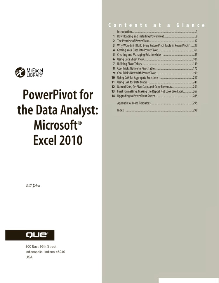 PowerPivot for the Data Analyst Microsoft Excel 2010
