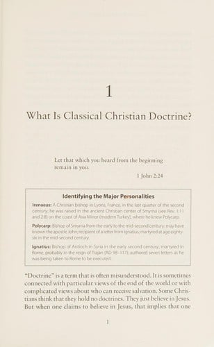 Classical Christian Doctrine Introducing The Essentials Of The Ancient Faith