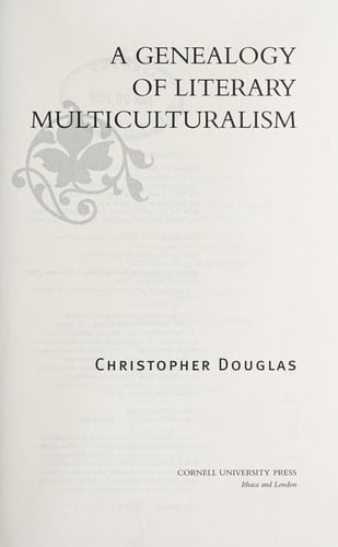 A Genealogy of Literary Multiculturalism