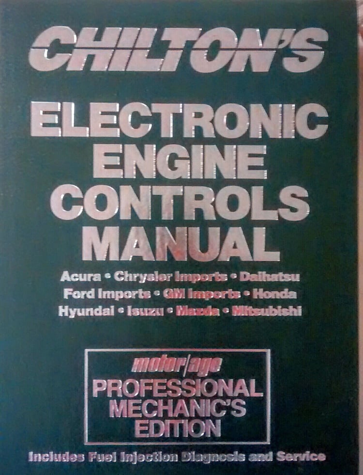 Chilton's Electronic Engine Controls Manual Acura, Chrysler imports, Daihatsu, Ford imports, GM imports, Honda, Hyundai, Isuzu, Mazda, Mitsubishi