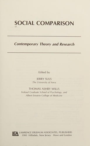 Social Comparison: Contemporary Theory and Research