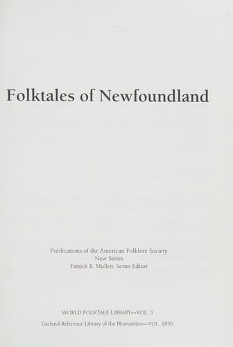 FOLKTALES OF NEWFOUND  2V (The World Folktale Library)
