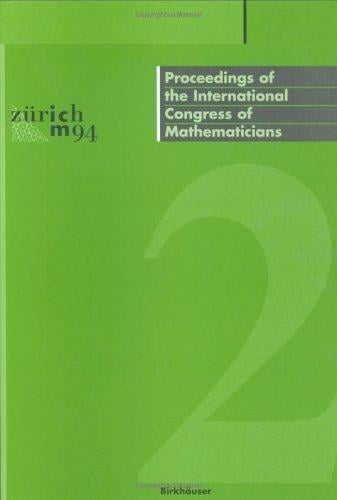 Proceedings of the International Congress of Mathematicians: August 3-11, 1994 Zurich, Switzerland