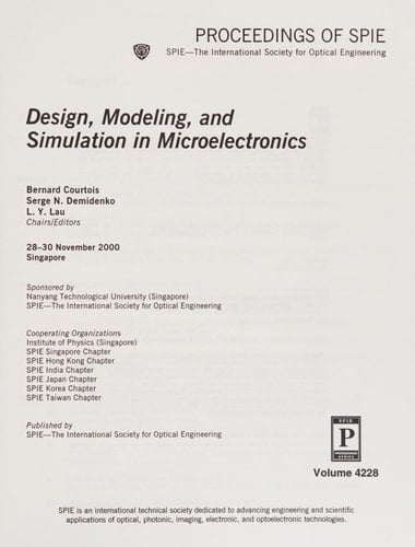 Design, Modeling, and Simulation in Microelectronics 28-30 November 2000, Singapore