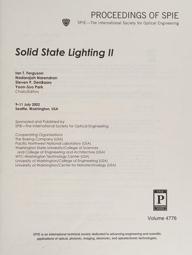 Solid State Lighting II (Proceedings of Spie)