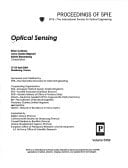Optical Sensing (Proceedings of Spie)