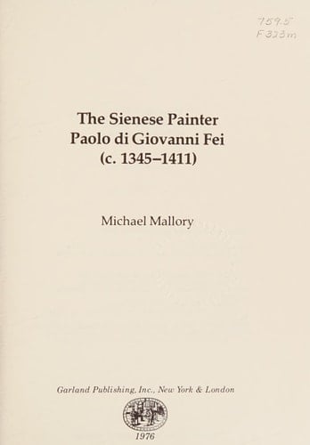 SIENESE PAINT PAOLO (Outstanding dissertations in the fine arts)