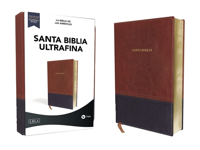 LBLA Santa Biblia Ultrafina, Leathersoft, Café