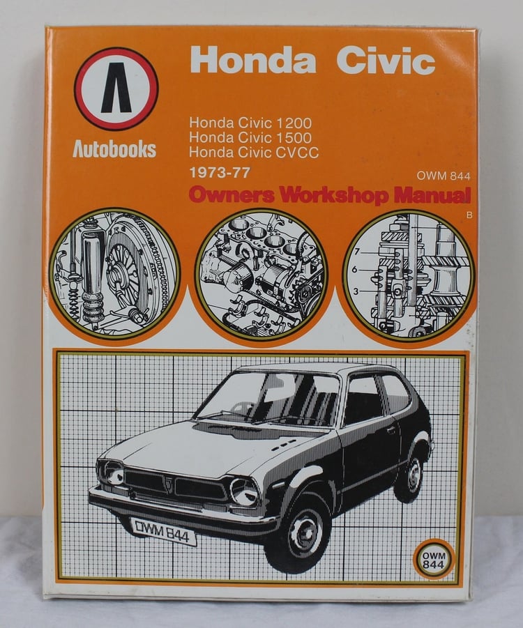 Civic 1973-77 Autobook Honda Civic 1200 1973-77, Honda Civic 1500 1975-77, Honda Civic 1975-77