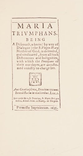 Maria triumphans (English recusant literature, 1558-1640)