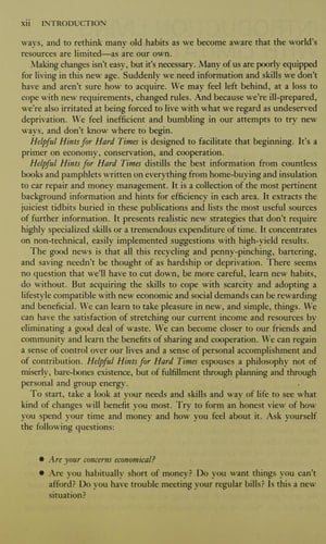 Helpful Hints for Hard Times