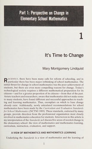 New Directions for Elementary School Mathematics: 1989 Yearbook (Yearbook (National Council of Teachers of Mathematics))