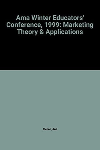 Marketing Theory and Applications