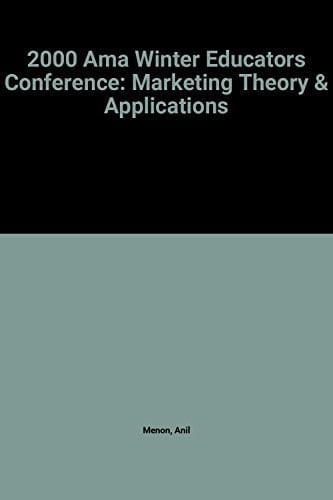 Marketing Theory and Applications