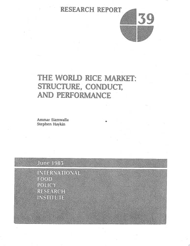 Policy modeling of a dual grain market The case of wheat in India