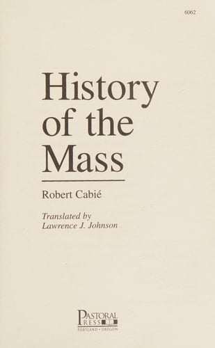 History of the Mass