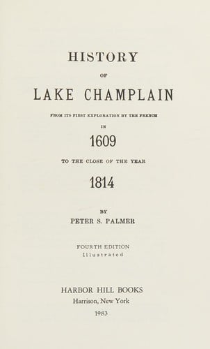 History of Lake Champlain 1609-1814