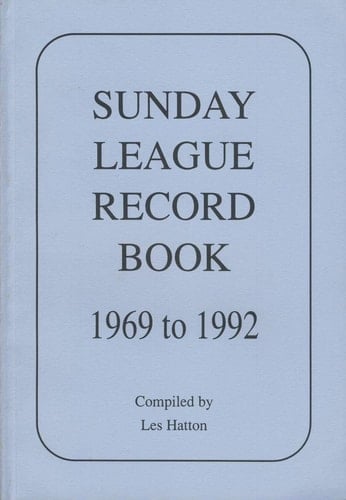 'SUNDAY LEAGUE RECORD BOOK,1969-92'