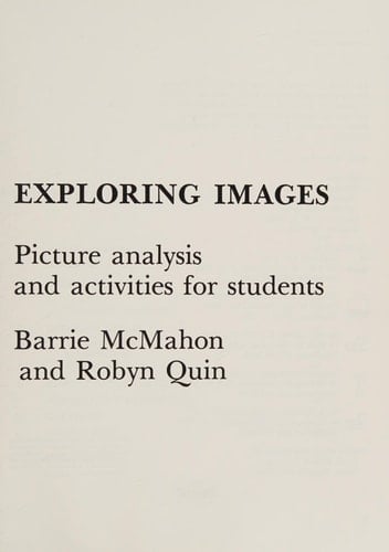 Exploring Images Picture Analysis and Activities for Students