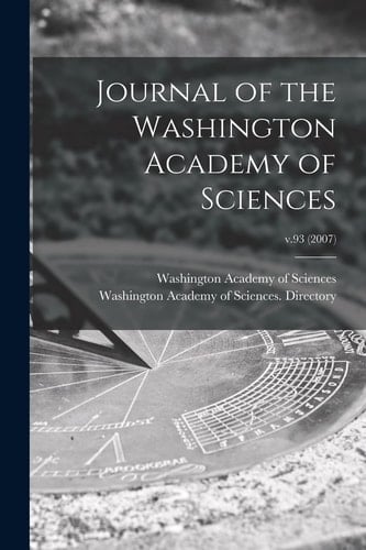 Journal of the Washington Academy of Sciences; V.93 (2007)