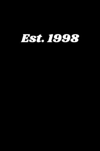 Est. 1998 Year Notebook: 6x9 Journal with Beautiful Matte Finish Softcover Design, 120 White Dot Grid Pages (Journals for Writing)