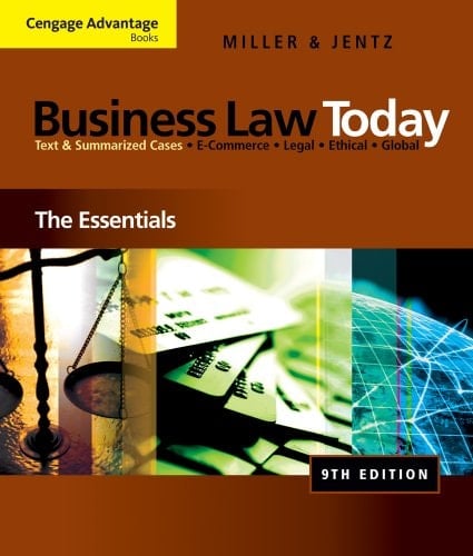 Bundle: Cengage Advantage Books: Business Law Today: The Essentials, 9th + Study Guide