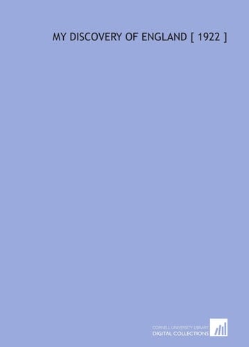 My Discovery of England [ 1922 ]