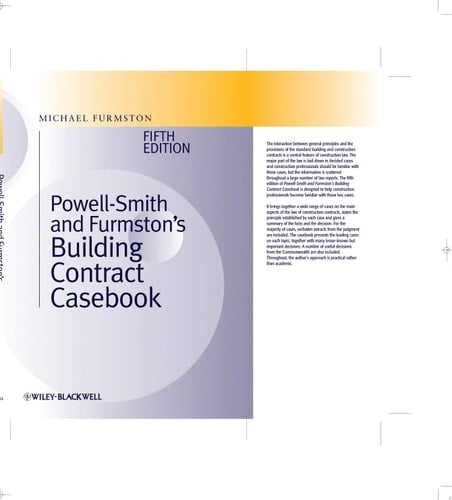 Powell]Smith and Furmston's Building Contract Casebook