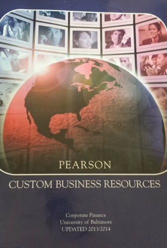 Custom Pearson Corporate Finance Book