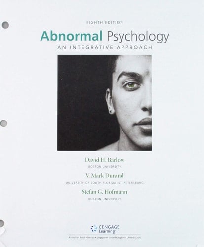 Abnormal Psychology An Integrative Approach