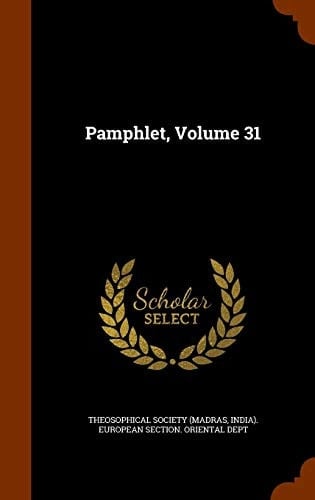 Pamphlet, Volume 31