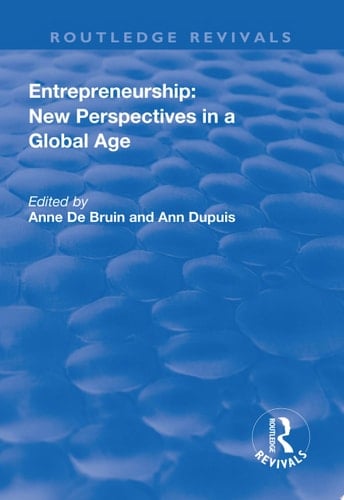 Entrepreneurship: New Perspectives in a Global Age