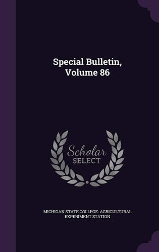 Special Bulletin, Volume 86