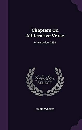 Chapters On Alliterative Verse Dissertation, 1892