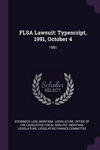 Flsa Lawsuit Typescript, 1991, October 4: 1991