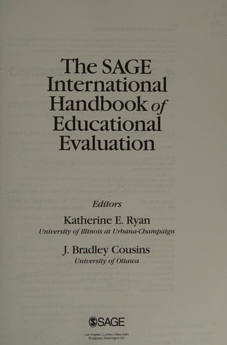 The SAGE International Handbook of Educational Evaluation