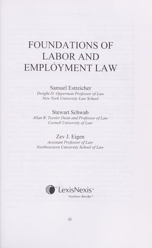 Foundations of labor and employment law