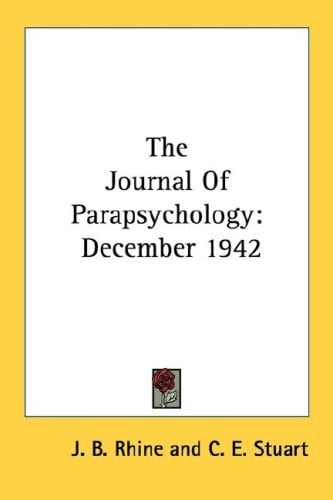 The Journal Of Parapsychology: December 1942