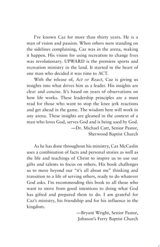 Act Or React The Decision is Ours