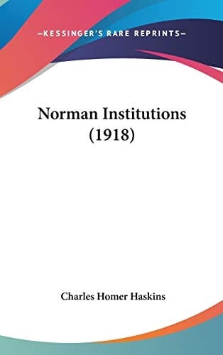 Norman Institutions (1918)