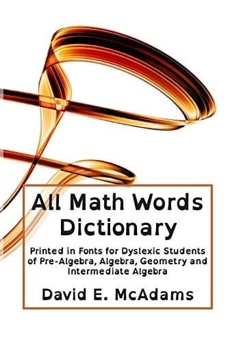 All Math Words Dictionary Dyslexia Edition Extended Market Edition