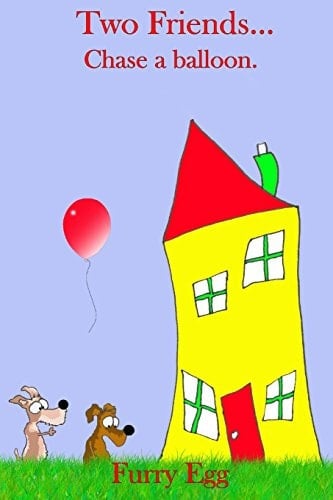 Two Friends Chase a Balloon