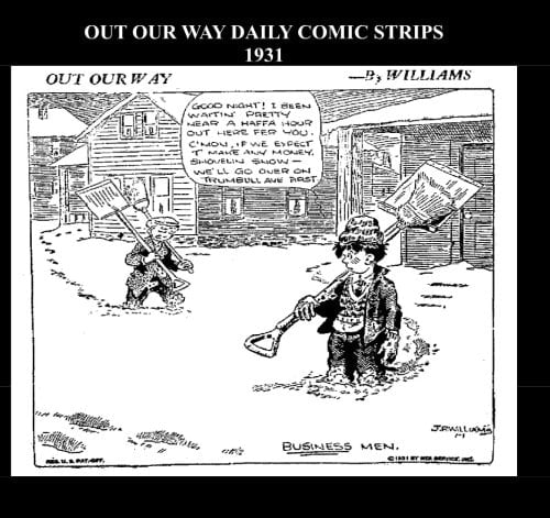 Out Our Way Daily Comic Strips 1931 (B&W) Cartoon Comic Strips 1931