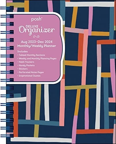 Posh: Deluxe Organizer 17-Month 2023-2024 Monthly/Weekly Softcover Planner Calendar: Crossroads Geometric