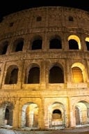The Roman Callusiuem Lit Up at Nigh Blank 150 Page Lined Journal for Your Thoughts, Ideas, and Inspiration